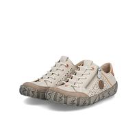 Rieker Damen Low-Top Sneaker L0355, Frauen Halbschuhe,straßenschuhe,Strassenschuhe,Sportschuhe,Freizeitschuhe,Turnschuhe,beige (61),41 EU / 7.5 UK
