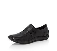 Rieker Damen Slipper | Frauen Slip On | Schlupfschuhe | Slip-ons | freitzeitschuhe | offener | einschlupf | Slipper,schwarz (00),37 EU / 4 UK