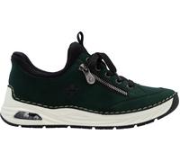 Rieker Damen Halbschuhe 44567 Waldgrün/Schwarz Größe 37
