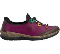 Rieker Damen Slipper Lila, Damen, Größe: 38, Material: Kunstleder/Textil