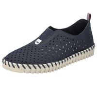 Rieker Damen Slipper N1963-14 blau Gr. 37