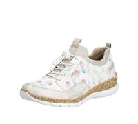 Slip-On Sneaker RIEKER Gr. 41, bunt (creme, multi) Damen Schuhe Sneaker mit weicher MemoSoft-Innensohle (15422314-41)