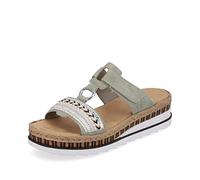 Rieker Pantolette V79M6 - Keilschuhe mit Zierperlen Damen Grün Größe 39