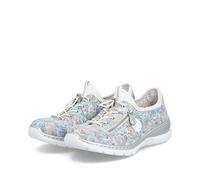 Rieker Damen-Slipper Weiß-Silber-Blau-Mehrfarbig 40