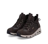 Slip-On Sneaker RIEKER, Damen, Gr. 39, braun, schwarz, Lederimitat, leicht glänzend, Basic, Schuhe, Freizeitschuh, Schlupfboots, High-Top-Sneaker, Slip-On mit Gummizug (32841933-39) braun, schwarz