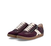 Rieker Damen-Sneaker Brombeer-Rot-Beige-Leo-Print 41