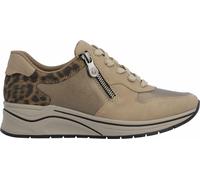 Rieker Damen Sneaker Low Beige, Damen, Größe: 42, Material: Kunstleder/Textil