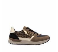 Rieker Damen Low-Top Sneaker 58902 – Halbschuh, lose Einlage, braun Kombi, Gr. 41 EU / 7.5 UK