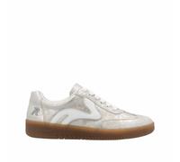 Plateausneaker RIEKER SPORT, Damen, Gr. 40, bunt (silberfarben, weiß), Lederimitat, Schuhe Plateausneaker, Freizeitschuh, Halbschuh, Schnürschuh in veganer Verarbeitung (81964846-40) silberfarben, wei