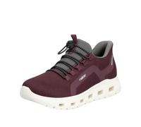 Rieker Slip-On Sneaker RIEKER SPORT Damen MemoSoft Textil beere/grau Gr. 41