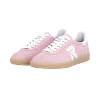 Sneaker RIEKER SPORT "San Diego Swing2GO", Damen, Gr. 40, rosa (rosa, weiß), Veloursleder, unifarben mit Farbeinsatz, Schuhe Sneaker, Retro-Sneaker, Freizeitschuh, Halbschuh mit herausnehmbarem Fußbet