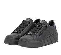 Rieker Damen-Halbschuhe HWK sportliche Schnürer schwarz/altsilber Größe 38
