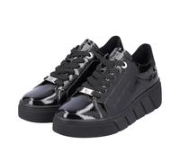Rieker - Damen Sneaker schwarzpatent schwarz - Gr. - EU 37