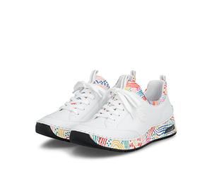 Rieker Damen-Sneaker-Slipper Weiß-Mehrfarbig 43