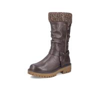 Winterstiefel RIEKER, Damen, Gr. 37, Warmfutter, braun (dunkelbraun), Lederimitat, Textil, Basic, Schuhe Winterstiefel, Stiefel mit wasserabweisender riekerTEX-Membran (57328224-37) dunkelbraun