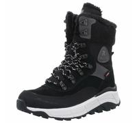 Winterboots RIEKER EVOLUTION Gr. 38, schwarz Damen Schuhe Winterboots Schnürboots Reißverschlussstiefeletten Schneeboots, Outdoorstiefelette, TEX Ausstattung, Fiber Grip Sohle (21514621-38)