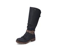 Rieker Stiefel Lederimitat Schwarz/Braun