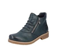 Rieker Stiefelette Damen 73553-54 Lederimitat dunkelgrün Gr. 37 mit beidseitigem Reißverschluss