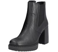 Rieker Damen Stiefelette Blockabsatz Reißverschluss Plateau Y4151, Größe:42 EU, Farbe:Schwarz
