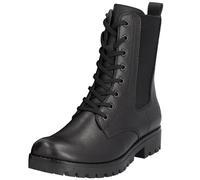 Rieker Damen Stiefelette Chelsea Boot mit Schnürung und profilierter Laufsohle 78505, Größe:38 EU, Farbe:Schwarz