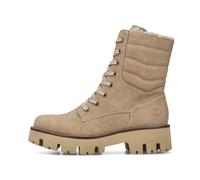 Rieker Damen Stiefelette Schnürer gefüttert Biker Boots braunbeige 40