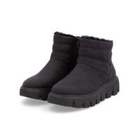 Winterboots RIEKER SPORT, Damen, Gr. 41, schwarz, Nubukleder, unifarben, Schuhe, Schlupfboots, Stiefelette mit herausnehmbarer Soft-Einlage (93428661-41) schwarz