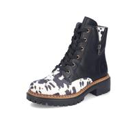 Rieker Damen Stiefeletten 72617-01 Schwarz Gr. 39 | Synthetik, Reißverschluss, warmes Innenfutter, Blockabsatz