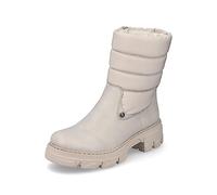 Winterstiefelette RIEKER Gr. 39, beige (hellbeige) Damen Schuhe Reißverschlussstiefeletten mit kuscheligem Warmfutter (63597438-39)