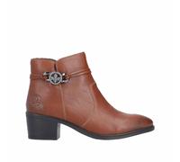Rieker Damen Ankle Boots 73970, Frauen Stiefeletten,knöchelhoch,reißverschluss,Stiefel,Bootee,Booties,halbstiefel,braun (22),36 EU / 3.5 UK