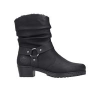 Rieker Damen Stiefeletten Schwarz, Damen, Größe: 38, Material: Kunstleder/Textil