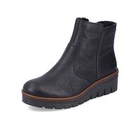 Rieker Damen Stiefelette X9165 Schwarz Lederimitat Keilabsatz 4,5 cm Gr. 40