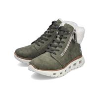 Rieker Damen-TEX-Schnürstiefelette gefüttert Grün-Weiß 39