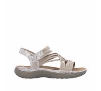 Rieker Damen Trekkingsandalen Beige, Damen, Größe: 37, Material: Kunstleder/Synthetik