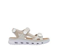 Rieker Damen Trekkingsandalen Beige, Damen, Größe: 38, Material: Kunstleder/Synthetik