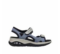 Rieker Sandale 67666 Damen, vegan, Lederimitat/Textil, Rieker Air Dämpfung, Blau Gr. 38