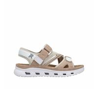 Rieker Damen Trekkingsandalen Rosa, Damen, Größe: 42, Material: Kunstleder/Synthetik