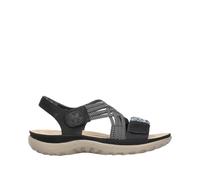 Rieker Damen Trekkingsandalen Schwarz, Damen, Größe: 36, Material: Kunstleder/Synthetik