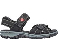 Rieker Damen Klassische Sandalen 68851, Frauen Sandalen,Sommerschuhe,Freizeitschuhe,offene Schuhe,Strandschuhe,schwarz (02),36 EU / 3.5 UK
