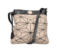 Rieker Umhängetasche Foil/Delta Damen 34×32×4 cm Reißverschluss-Rückfach Beige/Schwarz