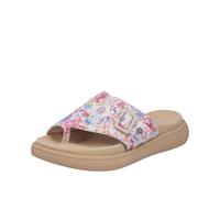 Zehentrenner RIEKER, Damen, Gr. 42, multi, Lederimitat, Schuhe Zehentrenner, Pantolette, Sommerschuh, Hausschuh zum Schlupfen (17912365-42) multi