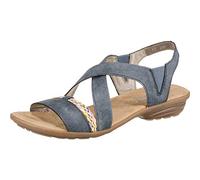 Rieker Damen V3451-15 Geschlossene Sandalen, Blau (Jeans/Rainbow 15)
