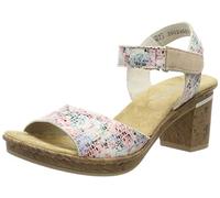 Rieker Damen V4589-90 Plateausandalen, Mehrfarbig (Nude-Multi/Altrosa 90)