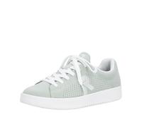 Plateausneaker RIEKER SPORT, Damen, Gr. 40, mint, Textil, unifarben, Schuhe Plateausneaker, Slip-on Sneaker, Halbschuh, Freizeitsneaker mit aufgesetzter Schnürung (75088020-40) mint