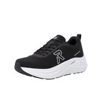 Plateausneaker RIEKER SPORT, Damen, Gr. 38, schwarz, Textil, unifarben, Schuhe Plateausneaker, Freizeitschuh, Halbschuh, Schnürer mit leichter Laufsohle (48124708-38) schwarz