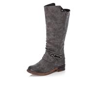 Rieker Damen Winterstiefel 94652, Frauen Stiefel,gefüttert,wasserdicht,Winterschuhe,uebergangsstiefel,uebergangsschuhe,warm,grau (45),39 EU / 6 UK