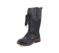 Rieker Damen Winterstiefel 94730, Frauen Stiefel,schnürstiefel,gefüttert,wasserdicht,Boots,Winterschuhe,uebergangsschuhe,schwarz (00),38 EU / 5 UK