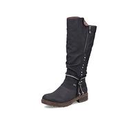 Winterstiefel RIEKER Gr. 42, Varioschaft, schwarz Damen Schuhe Winterstiefel mit Nietenverzierung und Kordel (72612765-42)