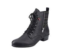 Schnürstiefelette RIEKER Gr. 42, schwarz Damen Schuhe Reißverschlussstiefeletten mit modischen Ösen (10856132-42) schwarz