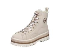 Winterstiefelette RIEKER, Damen, Gr. 42, hellbeige, Lederimitat, Schuhe, Plateauboots, Schnürboots, Profilsohle, mit Warmfutter (11112066-42) hellbeige