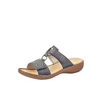 Rieker Damenschuhe Hausschuhe Pantolette Blau Freizeit, Schuhgröße:EUR 39